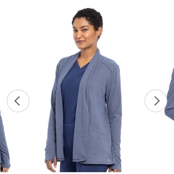 XL Infinity by Cherokee Striped Open Front Cardigan - Picture 6 of 11